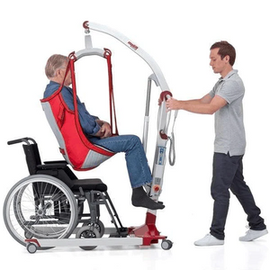 Man using Orbit Patient Lift by EZ-Access | Wheelchair Liberty