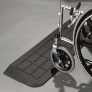 with wheelchair - Slate (Black) Rubber Threshold Entry Mat Ramp by PVI | Wheelchair Liberty