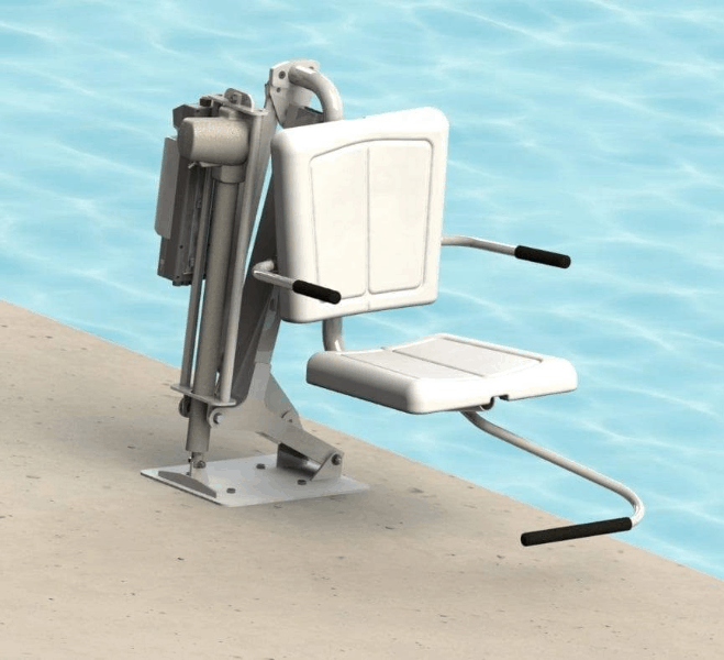 AQUA Buddy® 350 | Powered Pool Lift with Anchors ADA Compliant by Spectrum Aquatics | Wheelchair Liberty