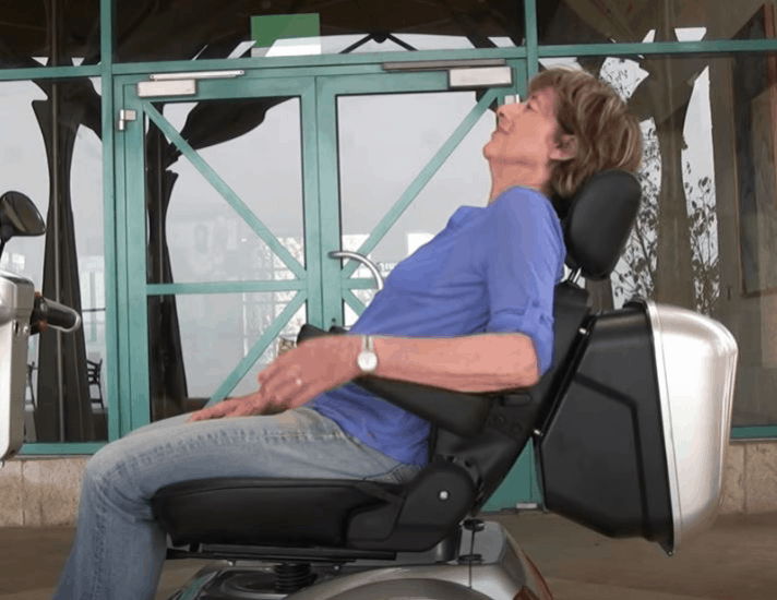 Adjustable Back Rest - Afiscooter S4 4-Wheel Electric Scooter By Afikim | Wheelchair Liberty