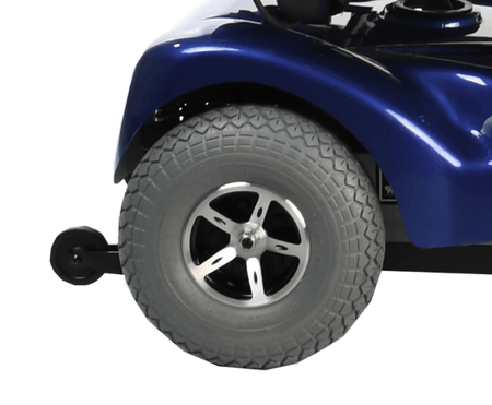 Atlantis Heavy-Duty Power Wheelchair P710 - Rear Wheels and Anti-Tip Wheels - By Merits | Wheelchair Liberty