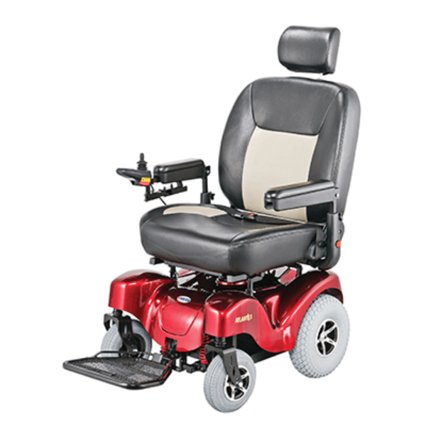 Atlantis Heavy - Duty Power Wheelchair P710 - Red -  By Merits | Wheelchair Liberty
