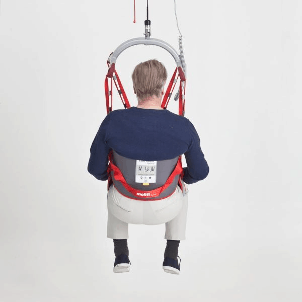Back View - Molift RgoSling Toilet LowBack Padded - Patient Sling for Molift Lifts by ETAC | Wheelchair LIberty