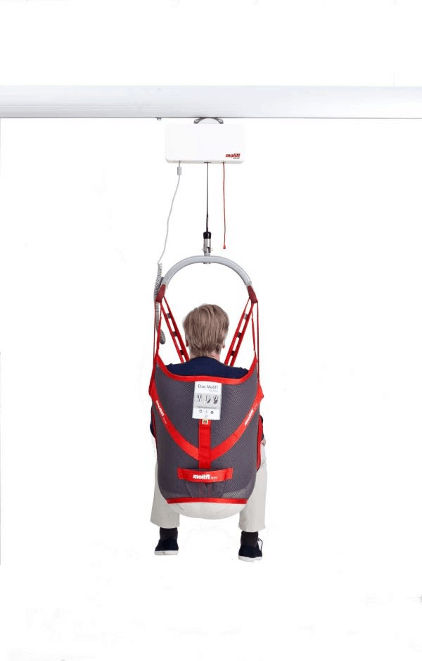 Back View - Molift RgoSling Mediumback Padded - Patient Sling for Molift Lifts