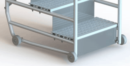 Base Wheels - Bozeman Therapy Pool Steps by Spectrum Aquatics | Wheelchair Liberty