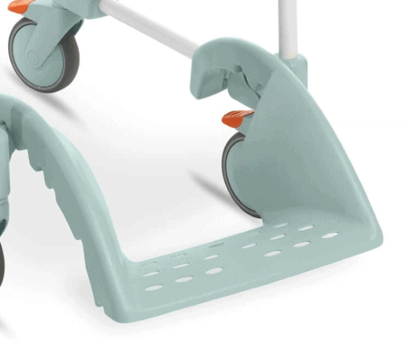 CLEAN Shower Commode Chair Foot Rest Lagoon Green