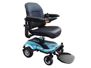 EZ-GO Deluxe Portable Power Wheelchair - Turquoise - by Merits | Wheelchair Liberty