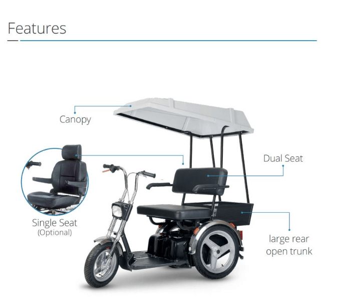 Features - Afiscooter SE 3-Wheel Electric Scooter by Afikim | Wheelchair Liberty