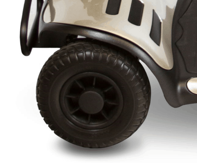 Front Wheels - Dasher 4 4-Wheel Electric Scooter by Shoprider | Wheelchair Liberty