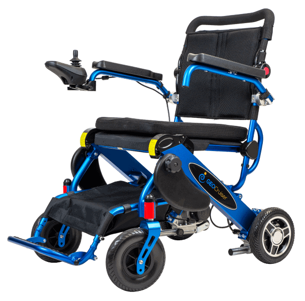 Geo-Cruiser DX Blue (Angled) - Pathway Mobility Geo Cruiser™ By Explorer Mobility | Wheelchair Liberty