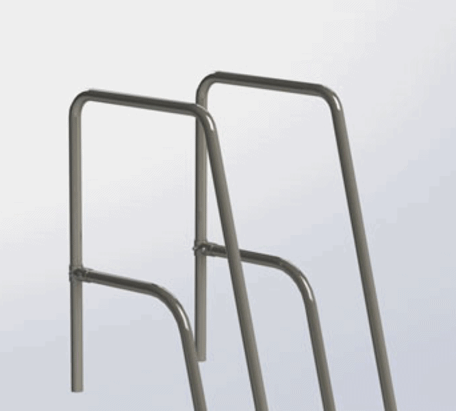 Hand Rails - Missoula Therapy Pool Ladder by Spectrum Aquatics | Wheelchair Liberty