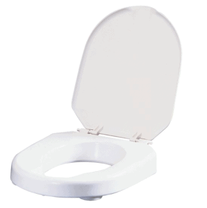 Hi-Loo Toilet Seat Raiser with Brackets Lid Option
