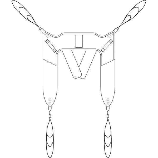 Illustration - Dual Access Sling Hygiene Slings by Handicare | Wheelchair Liberty