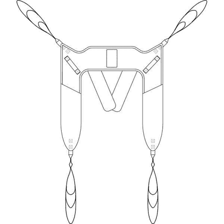 Illustration - Dual Access Sling Hygiene Slings by Handicare | Wheelchair Liberty