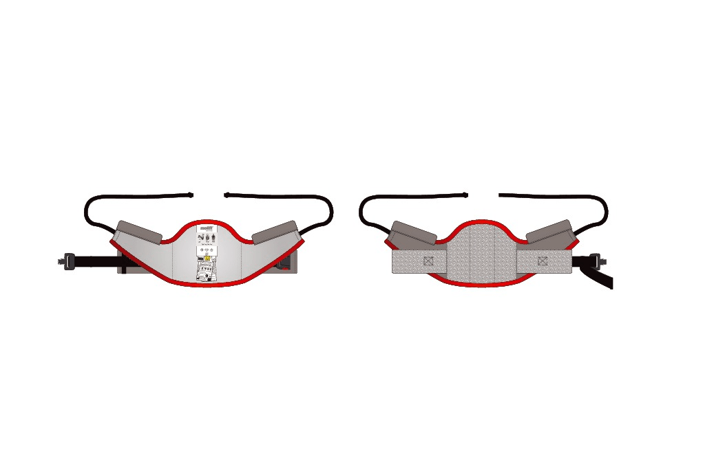Illustration Of Back And Front View - Molift RgoSling Standup Padded - Patient Slings for Molift Lifts by ETAC | Wheelchair Liberty