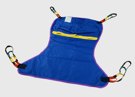 Invacare Full Body Slings Solid Fabric Back Side View Laid Flat | Wheelchair Liberty
