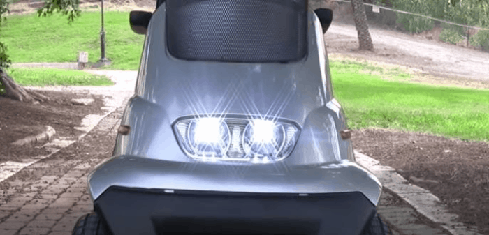 LED Headlights - Afiscooter S3 3-Wheel Electric Scooter By Afikim | Wheelchair Liberty
