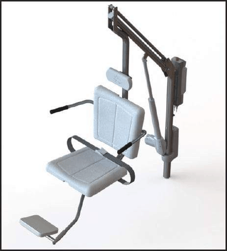 Motion Trek 350 Deluxe ADA Compliant Pool Lift by Spectrum Aquatics | Wheelchair Liberty