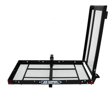 Ramp Folded Up - Manual EZC Wheelchair and Scooter Vehicle Carrier for Class 2 and 3 by EZ-Carrier | Wheelchair Liberty