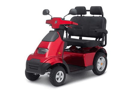 Red Duo - Afiscooter S4 4-Wheel Electric Scooter By Afikim | Wheelchair Liberty
