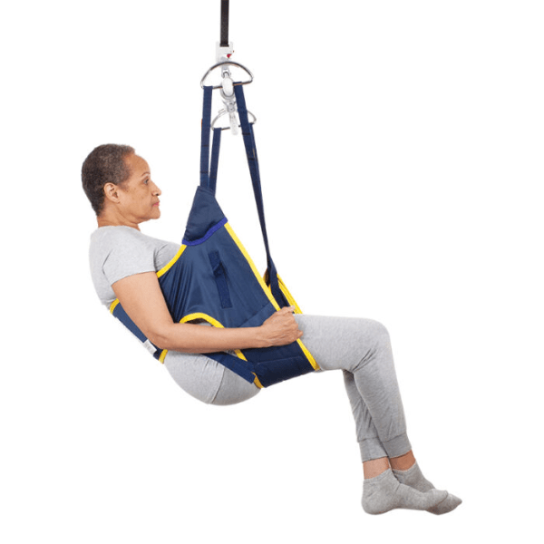 Sling Poly With Side Retention Side View - Dual Access Sling Hygiene Slings by Handicare | Wheelchair Liberty