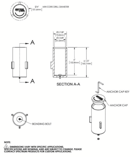 Specifications 2 - Elkhorn Manual Pool Lift by Spectrum Aquatics - Wheelchair Liberty