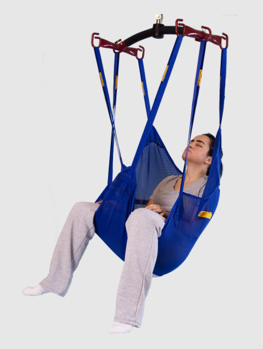 Universal Slings Mesh U-Sling 6 Point S-Bar With Woman Using Side View