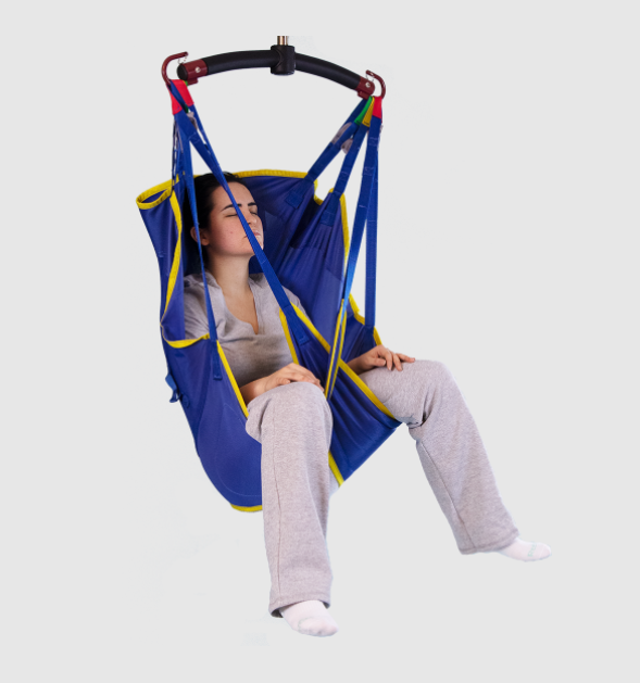 Universal Slings Padded Head Support 2 Point with Woman Using Side View