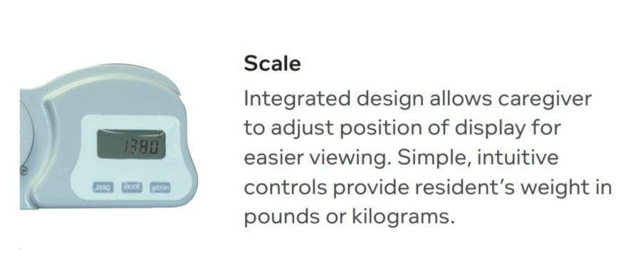 Weight Scale Feature - Hoyer Stature Pro Vertical Lift Electric Patient Lift by Joerns | Wheelchair Liberty