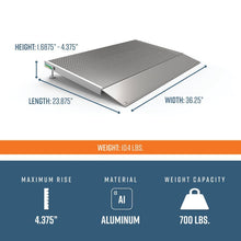 24 inches Ramp Dimensions - TRANSITIONS® Angled Entry Ramps Product Image by EZ-ACCESS® | Wheelchair Liberty