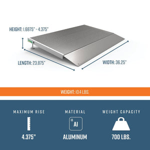 24 inches Ramp Dimensions - TRANSITIONS® Angled Entry Ramps Product Image by EZ-ACCESS® | Wheelchair Liberty