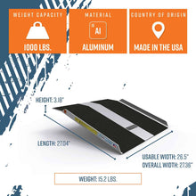 Dimensions - TRAVERSE™ Curb Plate Portable Ramp by EZ-Access | Wheelchair Liberty