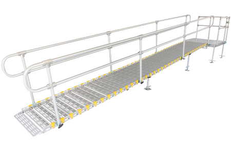 Two Side Handrail - Home and Modular Access Ramps by Roll-A-Ramp | Wheelchair Liberty