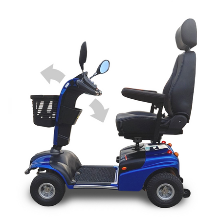Explorer 4-Wheel Electric Scooter by Shoprider - Adjustable Tiller | Wheelchair Liberty