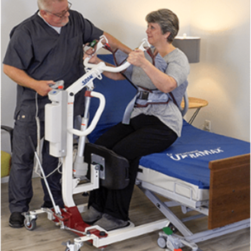 Handicare_F500S Powered Sit to Stand Patient Lift f500s_actionshot