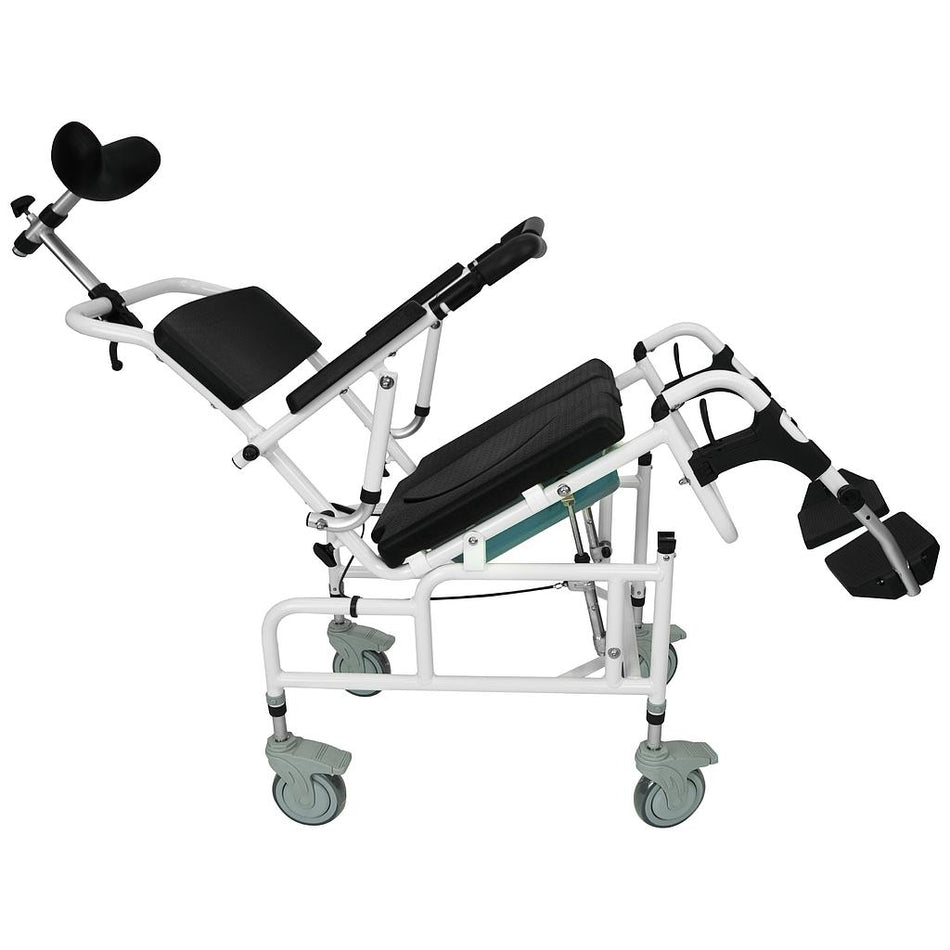 Reclining Shower Commode Transport Chair by Vive Health