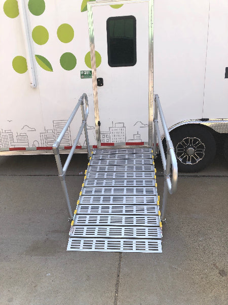 Product in use - Portable Camper / RV Ramp System RV And Trailer By Roll-A-Ramp | Wheelchair Liberty 