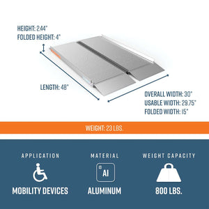 4ft Ramp - SUITCASE® Singlefold Ramps  | Wheelchair Liberty