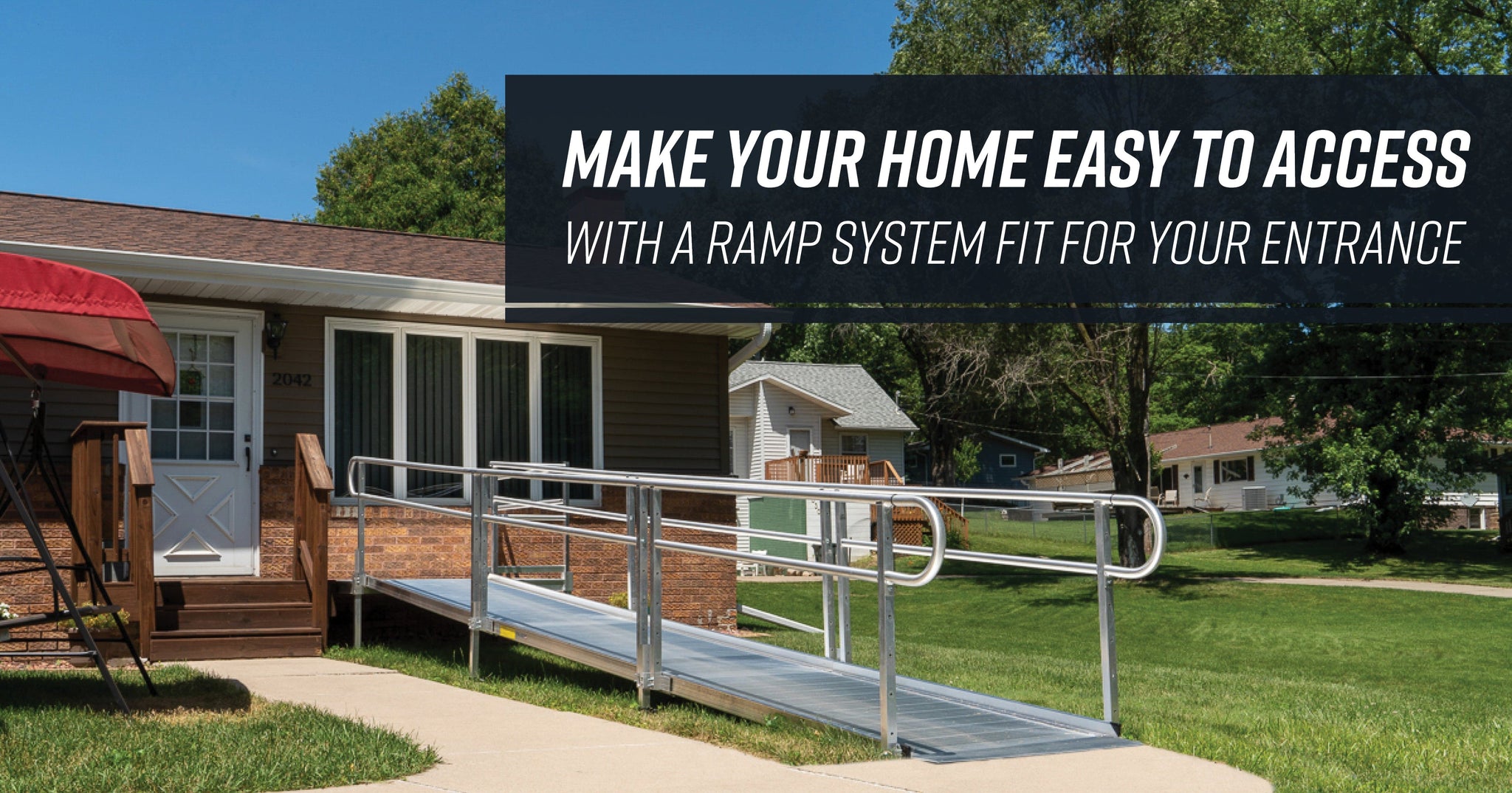 Sample Application - PATHWAY 3G 4 ft. Straight Aluminum Wheelchair Ramp ...