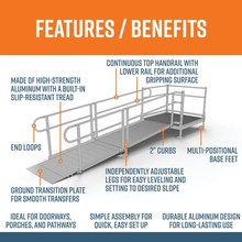 Features and Benefits - PATHWAY 3G 4 ft. Straight Aluminum Wheelchair Ramp Kit with Solid Surface Tread, 2-Line Handrails and 4 ft. Top Platform by EZ-Access | RampHand