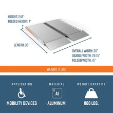 3ft Ramp - SUITCASE® Singlefold Ramps  | Wheelchair Liberty