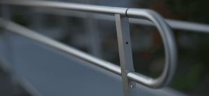 Close up of 2 line handrail loop ends