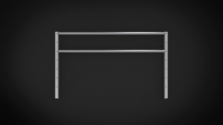 Two-Line Handrail - PATHWAY 3G 30 ft. Straight Aluminum Wheelchair Ramp Kit with Expanded Metal Tread, 2-Line Handrails and 5 ft. Top Platform by EZ-Access | RampHand