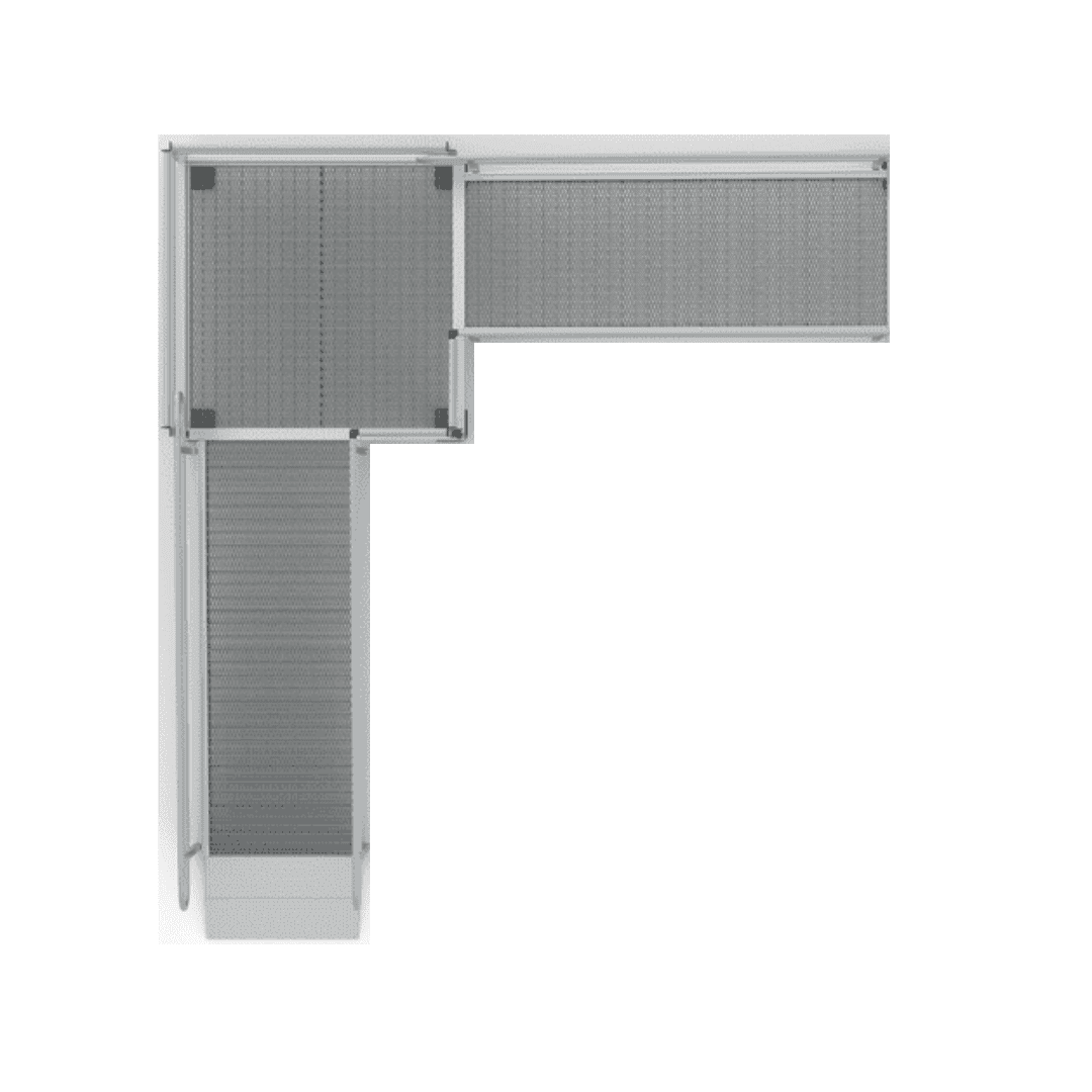 PATHWAY 3G 18 ft. L-Shaped Aluminum Wheelchair Ramp Kit with Expanded ...