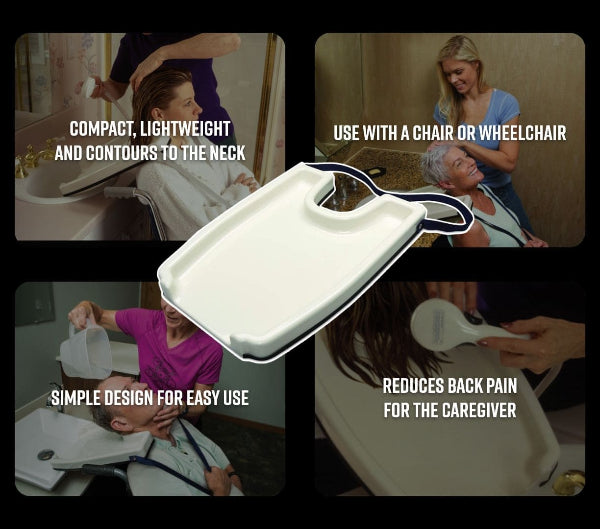 Product in use - EZ-SHAMPOO® Hair Washing Tray by EZ-ACCESS®
 | Wheelcair Liberty