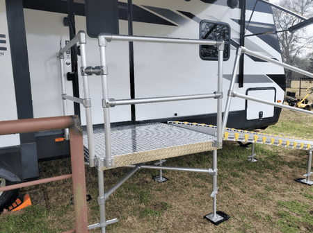 Product in use - Portable Camper / RV Ramp System RV And Trailer By Roll-A-Ramp | Wheelchair Liberty 