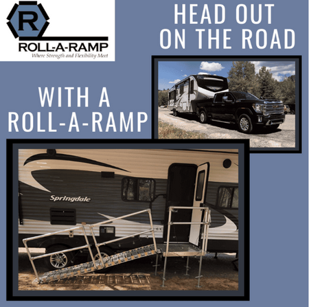 Product in use - Portable Camper / RV Ramp System RV And Trailer By Roll-A-Ramp | Wheelchair Liberty 