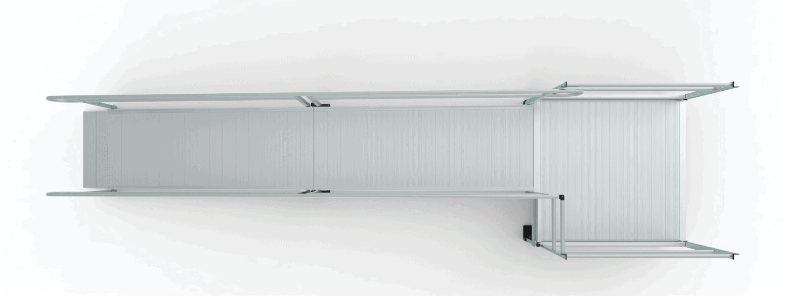 PATHWAY 3G 24 ft. Straight Aluminum Wheelchair Ramp Kit with Solid Sur ...