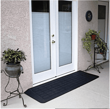 Doorway image with Slate (Black) Rubber Threshold Entry Mat Ramp by PVI | Wheelchair Liberty