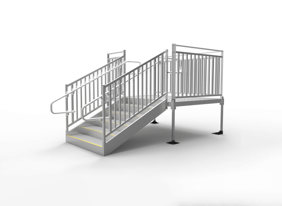 PATHWAY HD CODE COMPLIANT COMMERCIAL MODULAR ACCESS STAIRS BY EZ-ACCESS